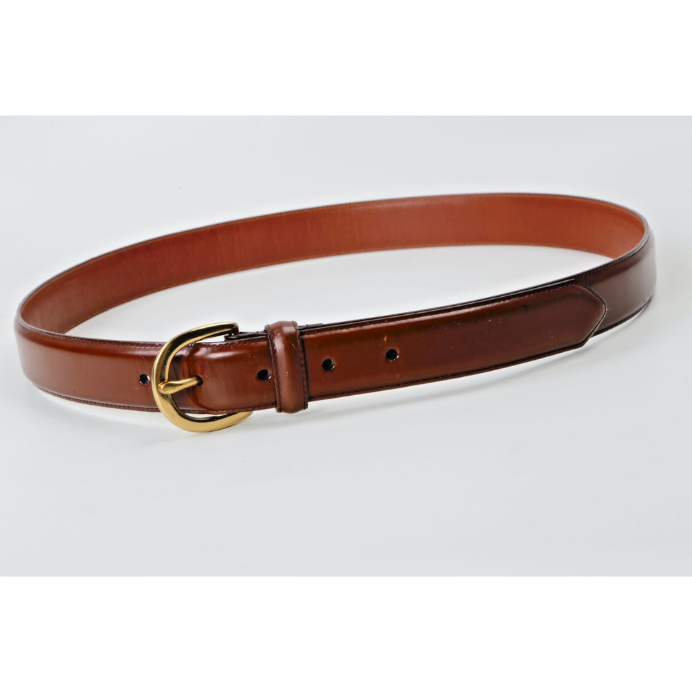 Coach Leather Dress Belt Size 36 90 Brown Mahogany Glovetanned Buckle Vintage